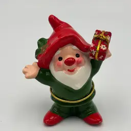 Vintage Christmas Napco Ceramic Elf Gnome Figurine 9905 Napcoware Japan