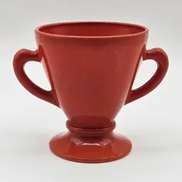 Hazel Atlas Ovide Rust Sugar Bowl Orange Vintage Platonite Opaque Milk Glassware