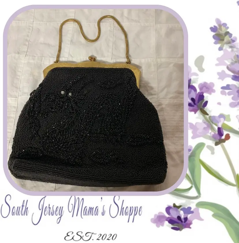 Vintage Hand Beaded Dragon Purse Made In Japan