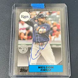 2022 Topps Series 1 Nelson Cruz 35th 1987 Auto /199 Tampa Bay Rays 