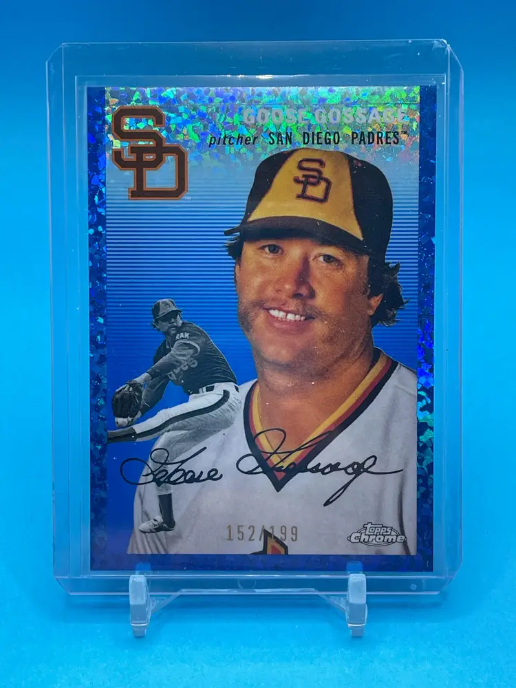 2023 Topps Chrome Platinum Anniversary Blue Mini-Diamond Goose Gossage HOF #/199 SD San Diego Padres