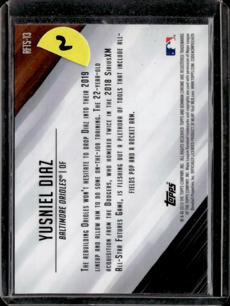 Baltimore Orioles 2019 Bowman Chrome Ready for the Show Card Purple /250