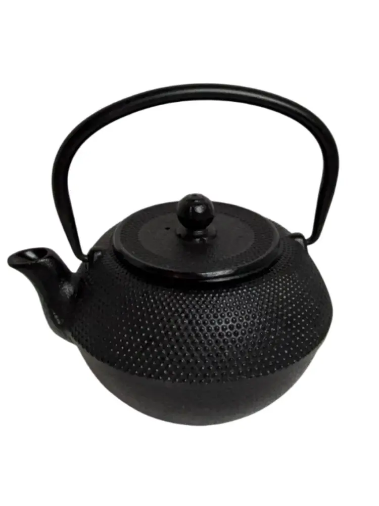 Vintage Japanese Cast Iron Teapot Tetsubin Dot With Strainer