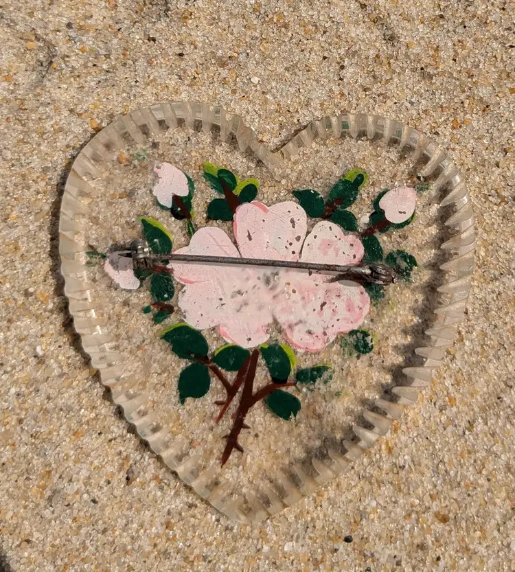 1940's Lucite Rose Brooch