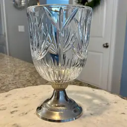 Cut Lead Crystal Candle Hurricane