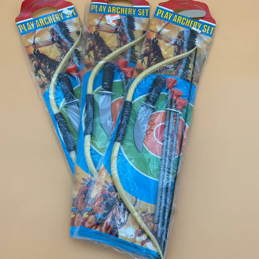 Bundle of 3 Play Archery Sets - NOS Vintage Toy Store - Bows, Arrows & Knives