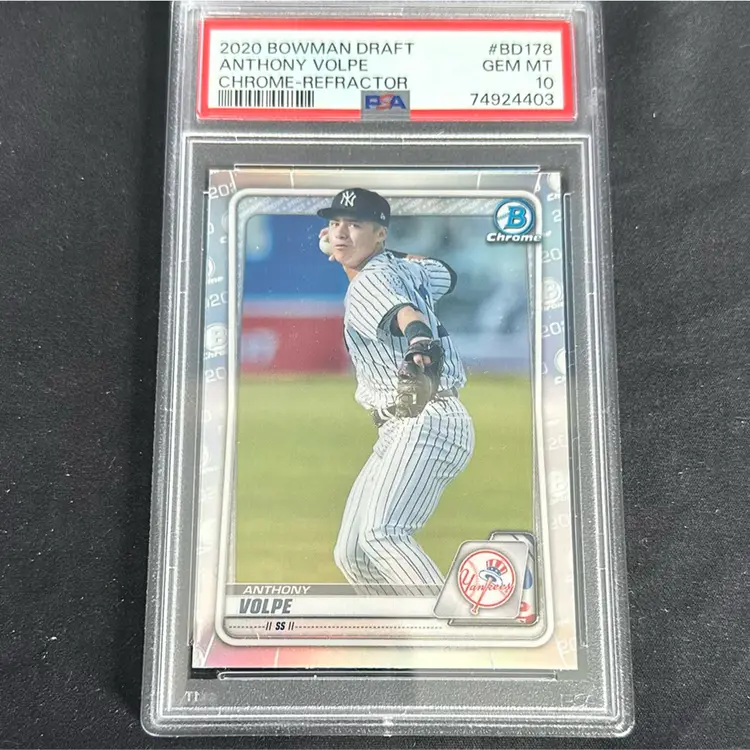 2020 Bowman Draft Anthony Volpe Refractor PSA 10 - Yankees