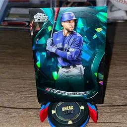 George Springer 2022 Topps Chrome Black Atomic Green Refractor /99 Toronto Blue Jays