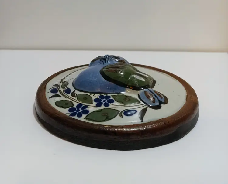 Hand Painted Ceramic Owl Wall Decor