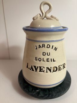 Jardin Du Soleil Lavender Ceramic Lidded Pot