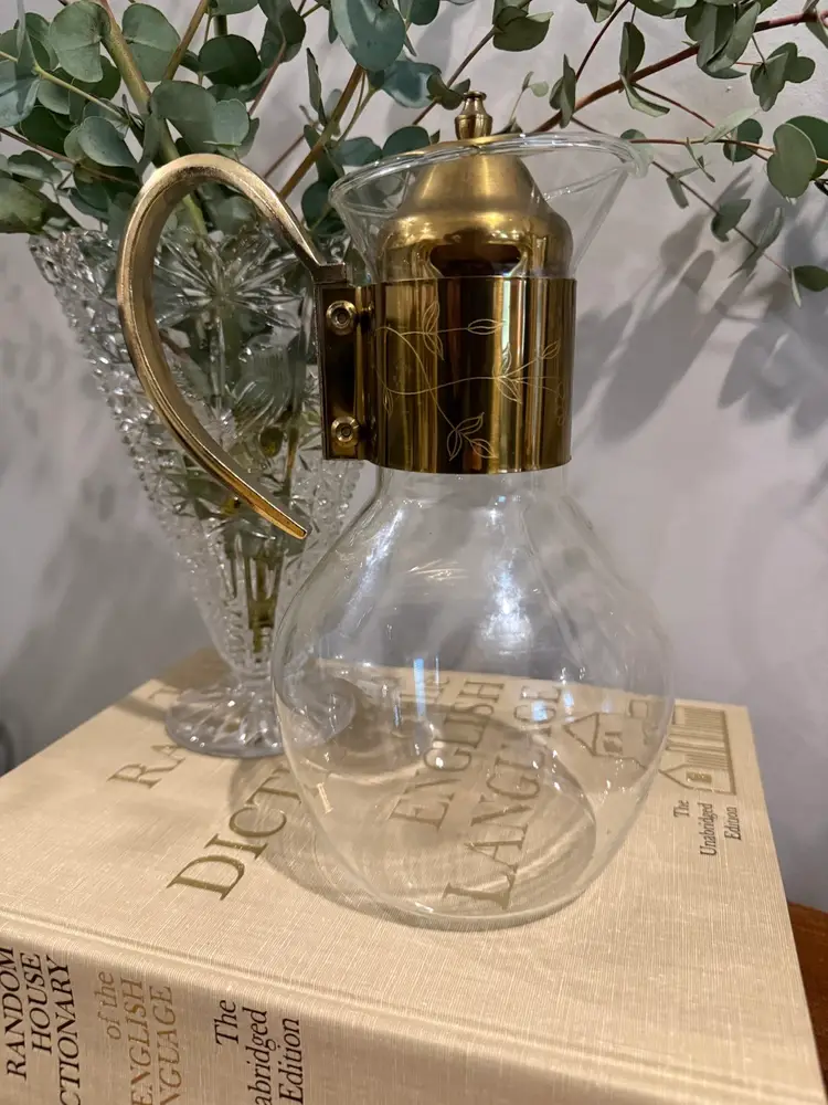 Princess House Vintage Brass Coffee Tea Carafe