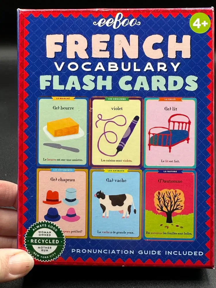 eeBoo: French Vocabulary Flash Cards  56 Cards and Pronunciation Guide Included