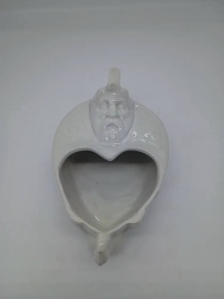 Antique Cauldon Pottery Figural Sauce Boat Gravy Boat  Alter Bowl.