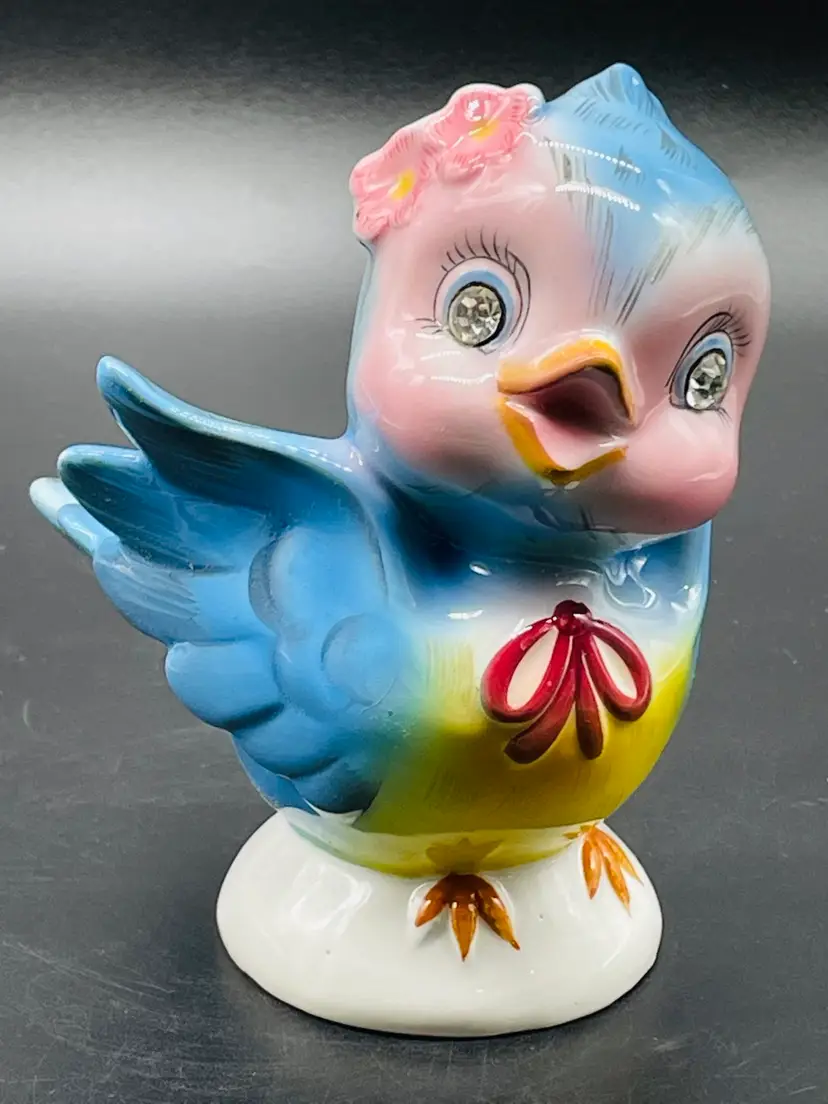 Lefton Bluebird Anthropomorphic Bank Geo Z Lefton