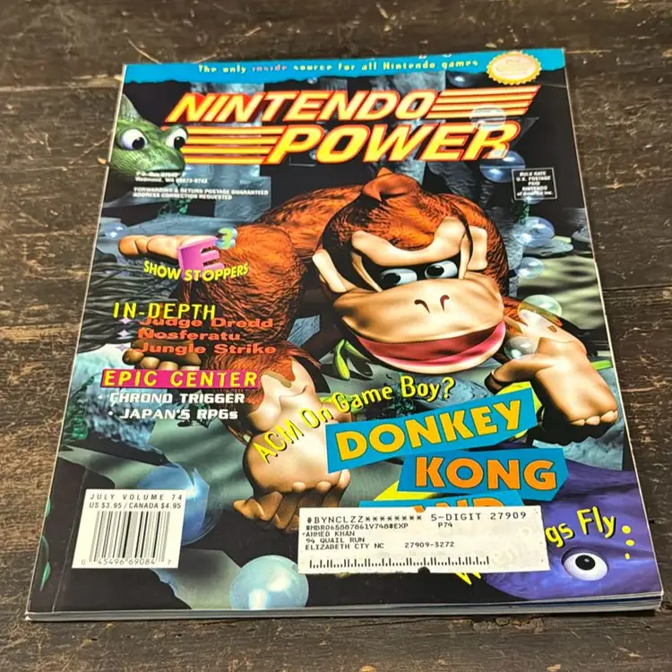 Nintendo Power July Volume 74 With Poster Intact