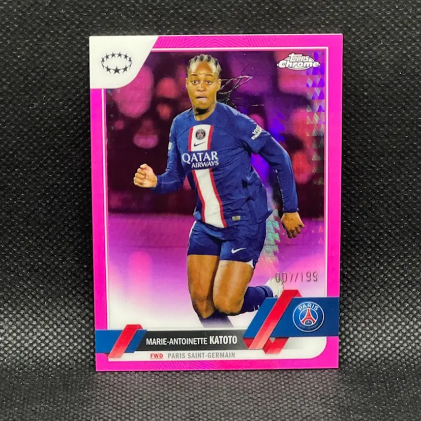 Marie Antoinette Katoto 2022/23 Topps Chrome Pink Refractor /199 Soccer Card