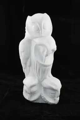 Grassignoux Pierre Limoges France Owl Owls Porcelain Sculpture