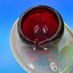 Viking Alert! Small Size Ruby Red Orb Ashtray!