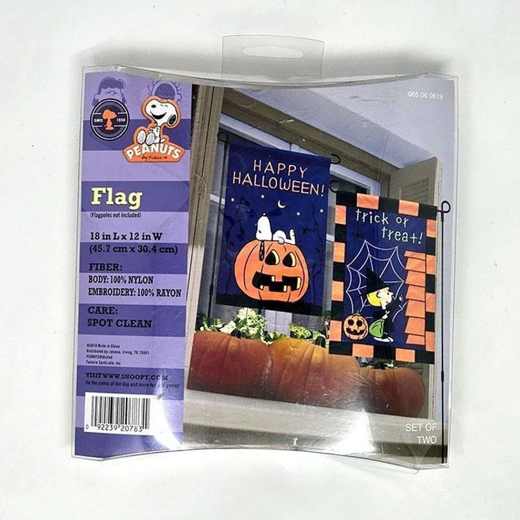 Peanuts Halloween Garden Flags - Set of Two