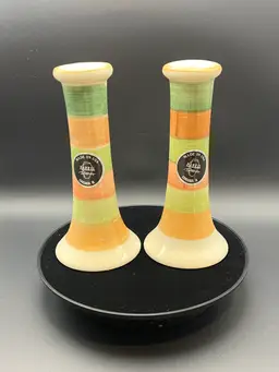 Harris Potteries ceramic candle holders