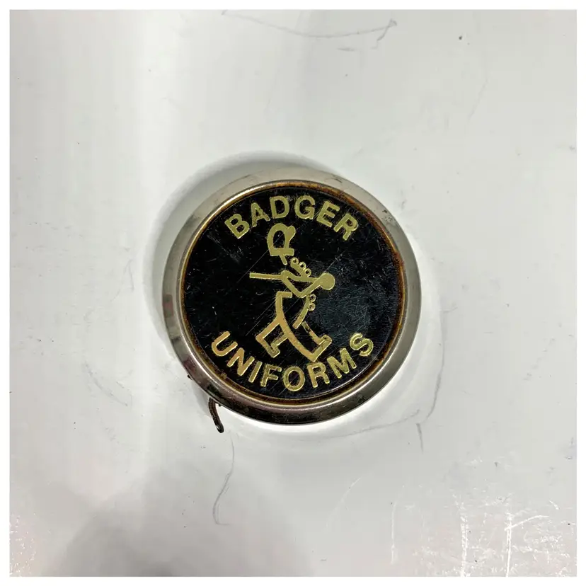 Badger Uniforms Promotional Tape Measure Made USA Advertising Vintage