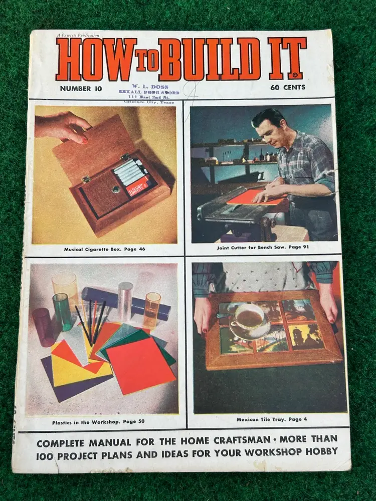 Vintage 1948 How To Build It W.L Doss Rexall Drug Store Colorado City, Texas