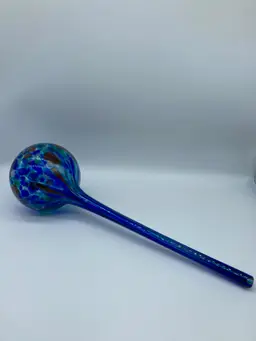 Blue Speckled Glass Plant Watering System