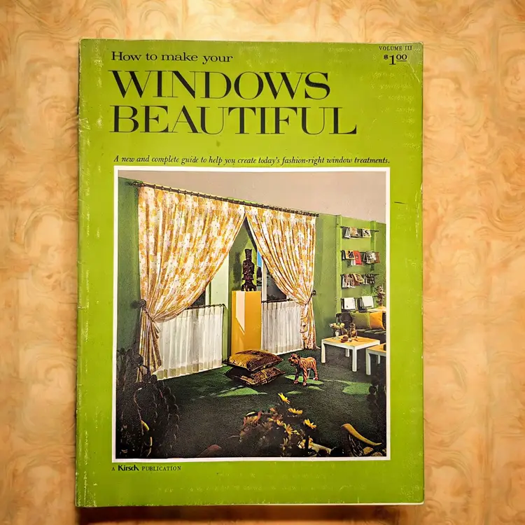 1969 How to Make Your WINDOWS BEAUTIFUL v111 Softcover Book MCM Retro by Kirsch