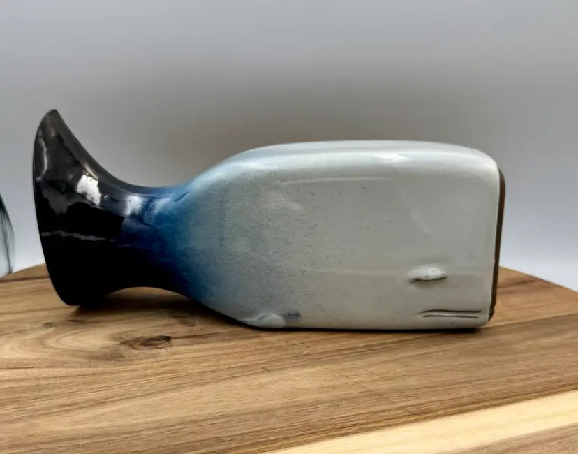 “Peter Pots” Signed Studio Pottery Whale Pitcher/ Vase