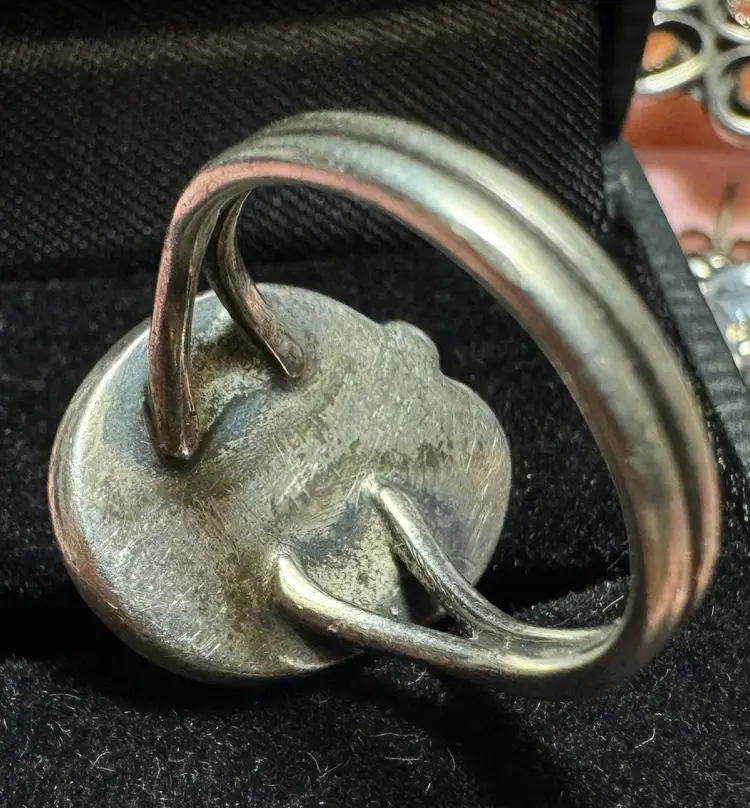 Sterling Thomsonite ? Ring Sz 6