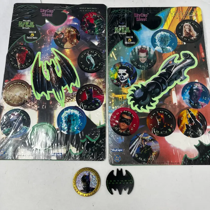 Batman Forever Skycap Sheets With Two Slammers Pog Type