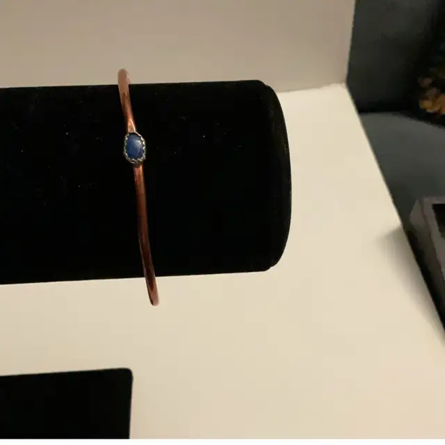 Copper Wire With Lapis Cuff Bracelet
Made By Me