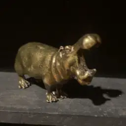 brass hippo