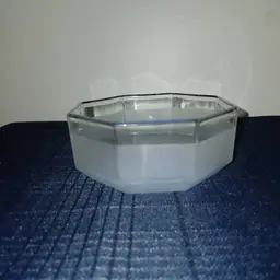 Vintage French ARCOROC Octagonal chambray blue bowl