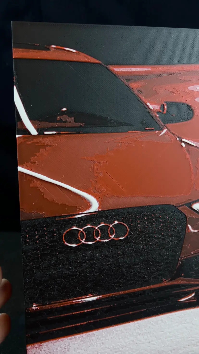 Audi S4 Wall Art, Hueforge Art Print, Wall Art, Textured Art