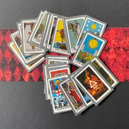Mini Tarot Card Deck-Black And Red