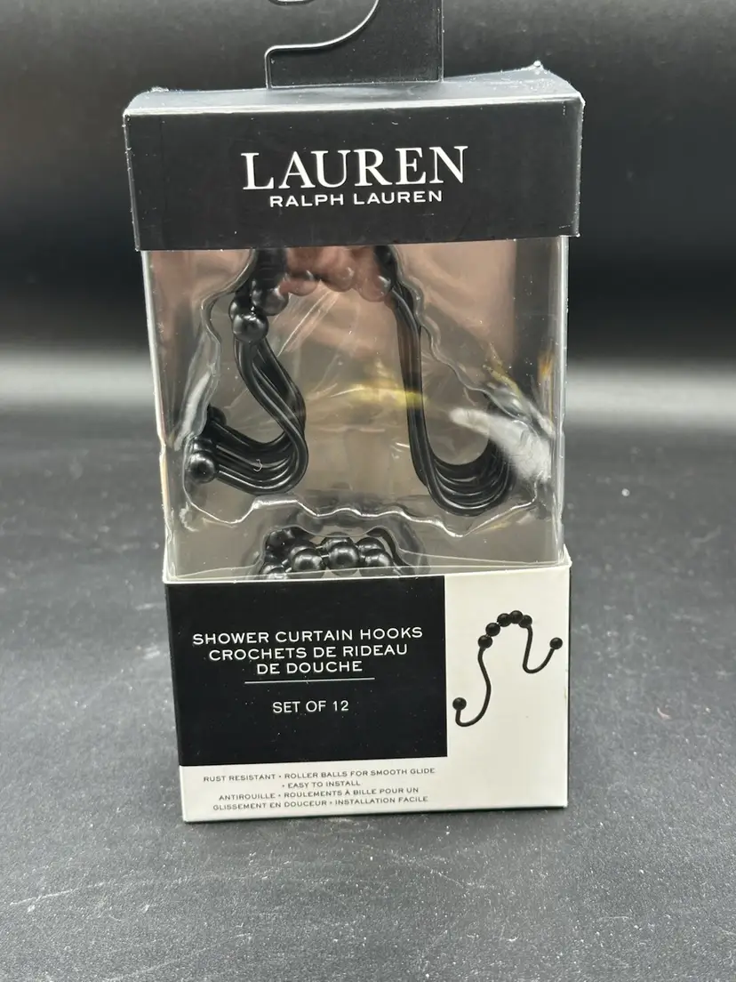 Ralph Lauren Shower Curtain Hooks Set of 12 NEW !