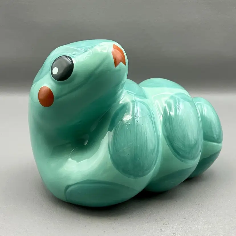 2013 Wells Fargo Year of the Snake Chinese New Year Ceramic Piggy Bank Teal