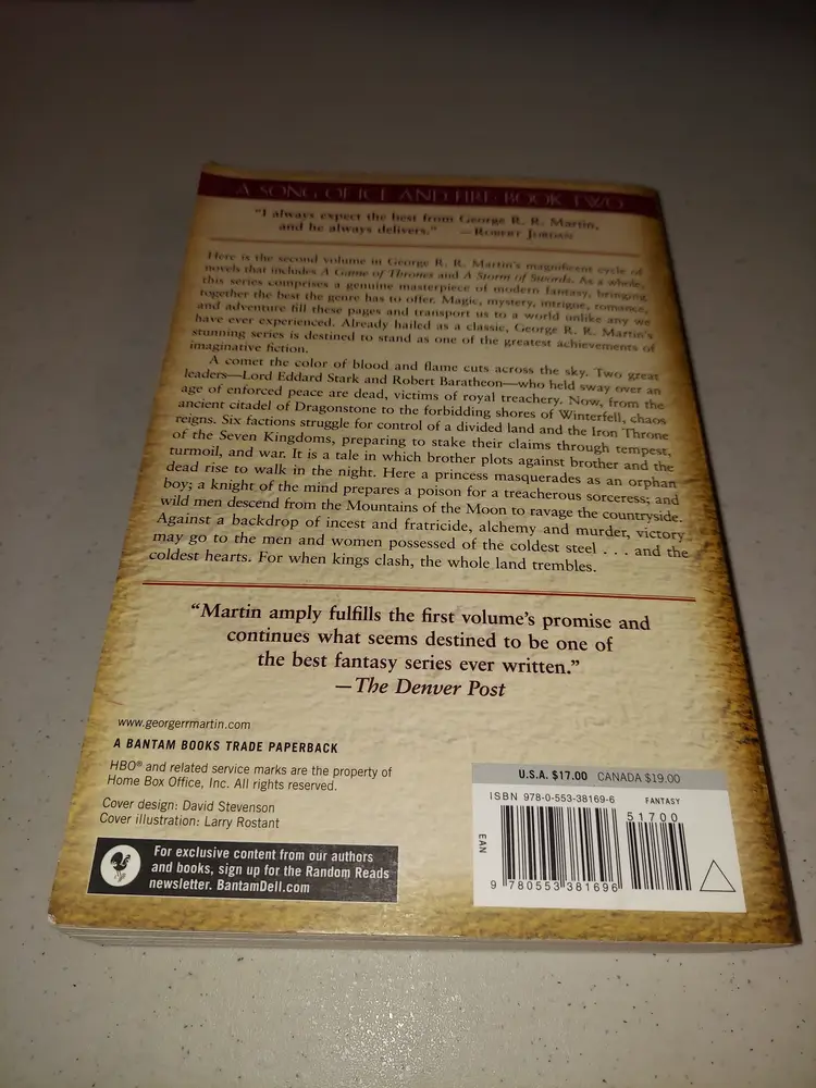 CLASH of KINGS Trade Paperback GRRM