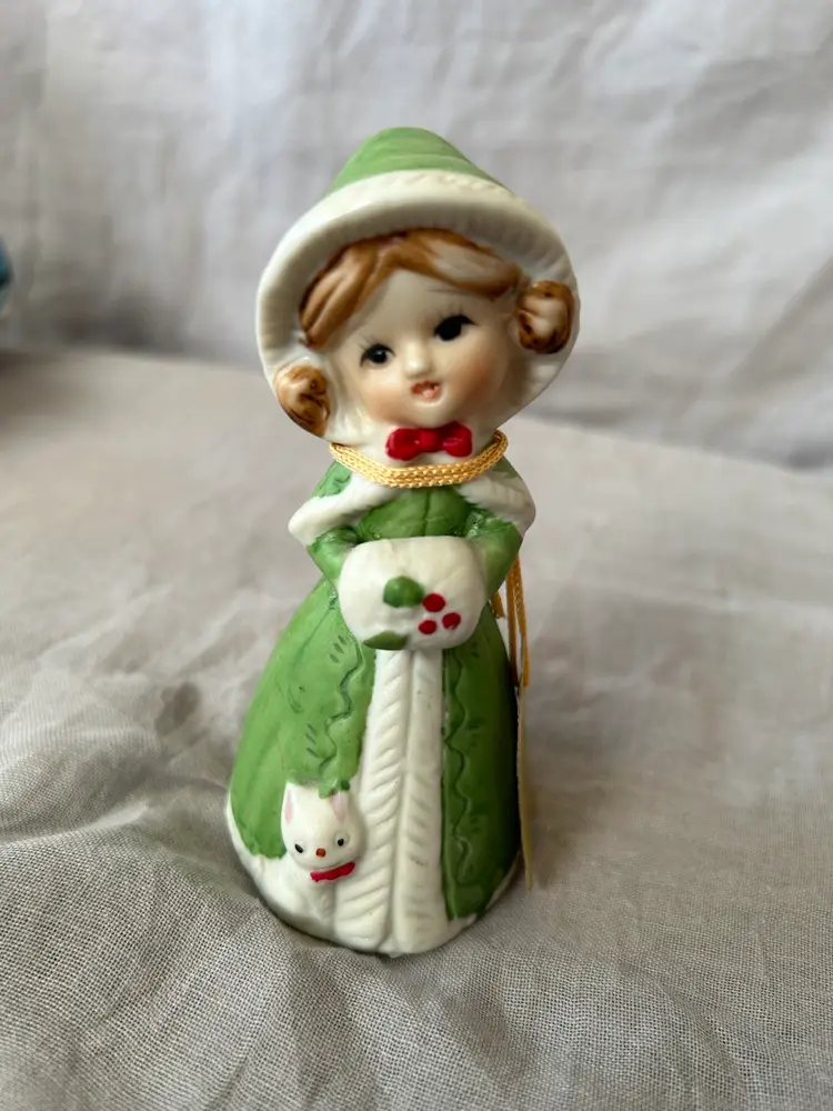 1978 Jasco Bisque Porcelain Christmas Bell
