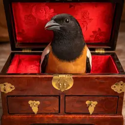 Vintage Chinese High Gloss Lacquered Jewelry Box