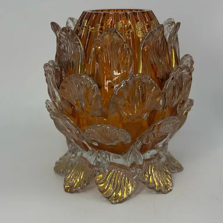 Antique Stevens & Williams Cranberry Glass Rose Bowl 4.5”