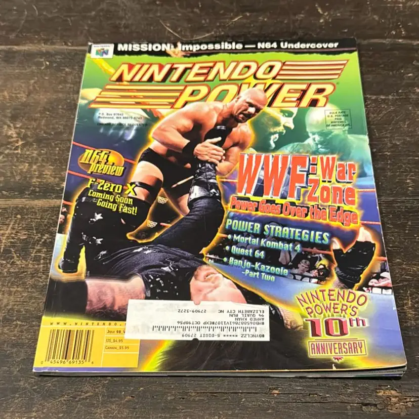 Nintendo Power Issue 110 July 1998 Poster Still Attached