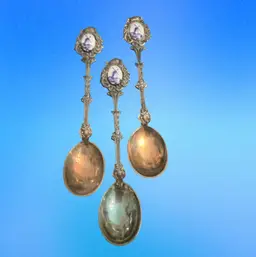 Made In Holland Silver Plated Spoons Set Of 3… 4” Long… Set #2