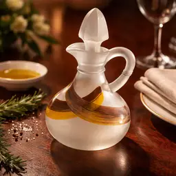 Organdie Glassware Cruet w/ Stopper by Metlox-Poppytrail-Vernon, 5.5" Tall