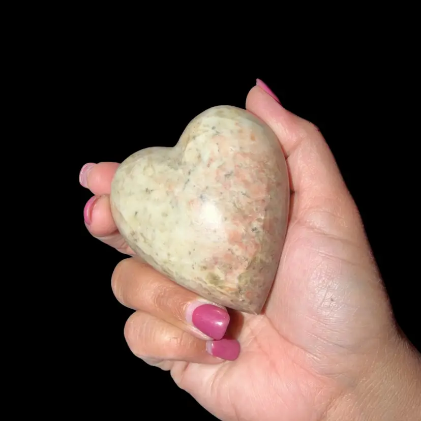 Carved Stone Heart Paperweight