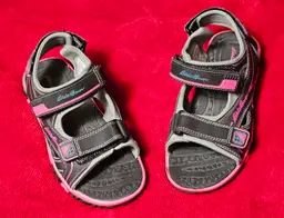 Eddie Bauer Molly Charcoal, Gray & Pink Girls Sandals Size 3 Girls Kids 120713