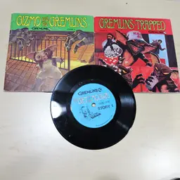 Gremlins Read-Along Record Storybook EP 1, 2, and  4 1984 Gizmo Spike 33 1/3 Vinyl