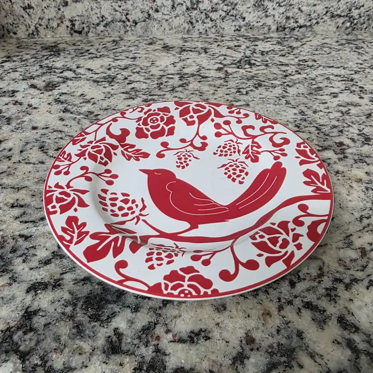 Pier 1 Red Bird Salad/Dessert Plate