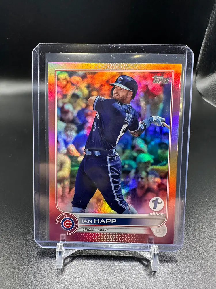 IAN HAPP Hot Pink /10 2022 TOPPS SERIES 1 1ST EDITION CHICAGO CUBS #143